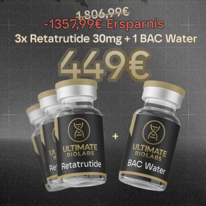 3 x Retatrutide 30mg + 1 x BAC Water 10ml