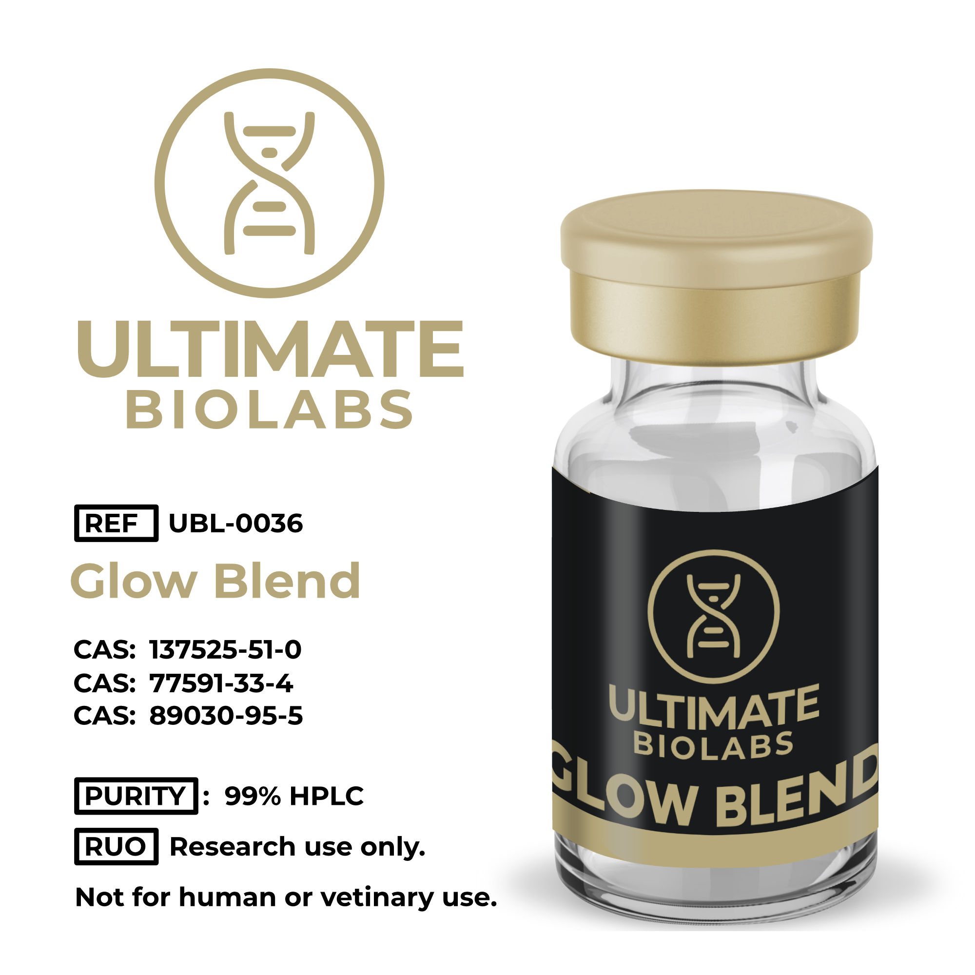 BPC-157, TB-500, GHK-Cu (Glow Blend 70mg)